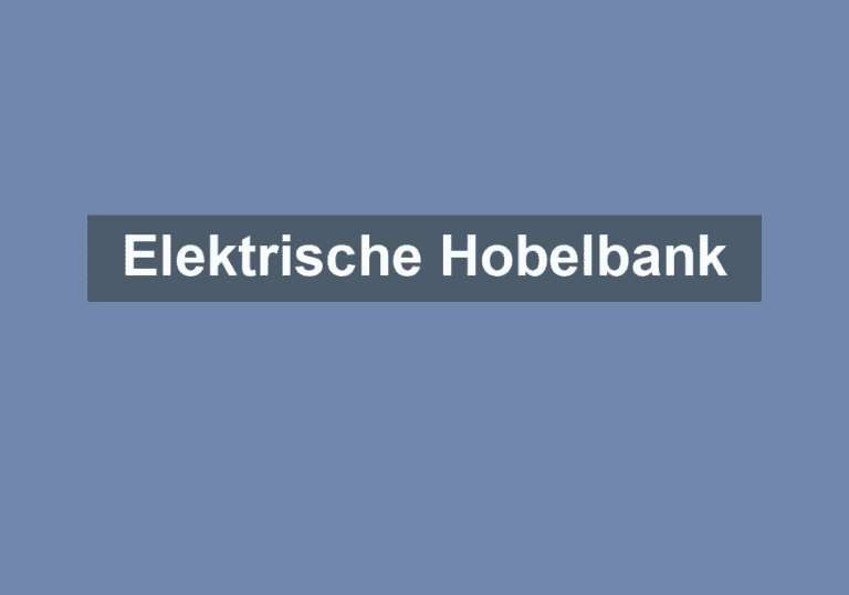 Mehr über den Artikel erfahren Elektrische Hobelbank