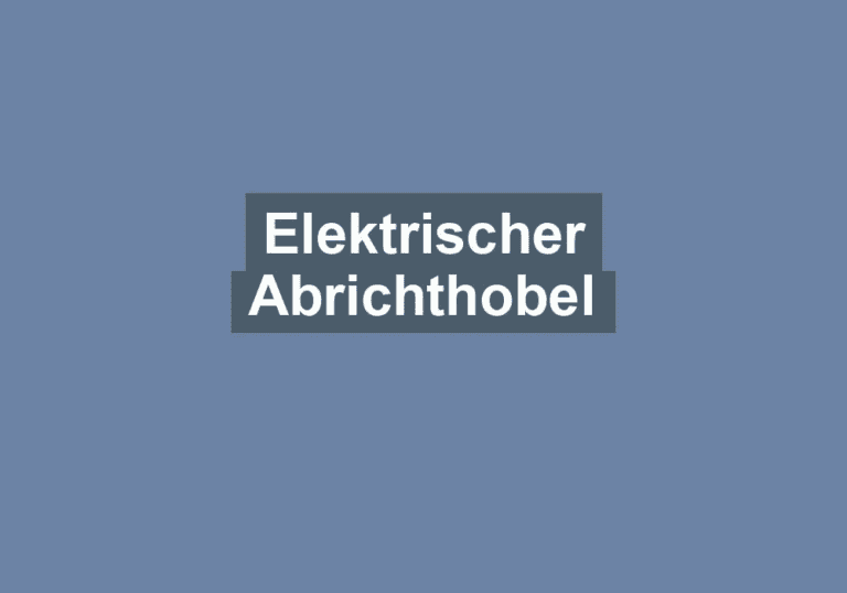 Mehr über den Artikel erfahren Elektrischer Abrichthobel