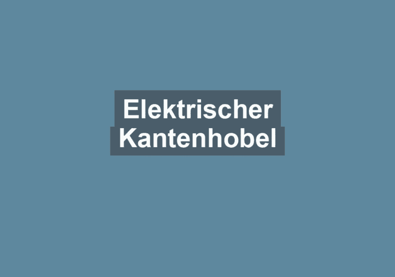 Mehr über den Artikel erfahren Elektrischer Kantenhobel