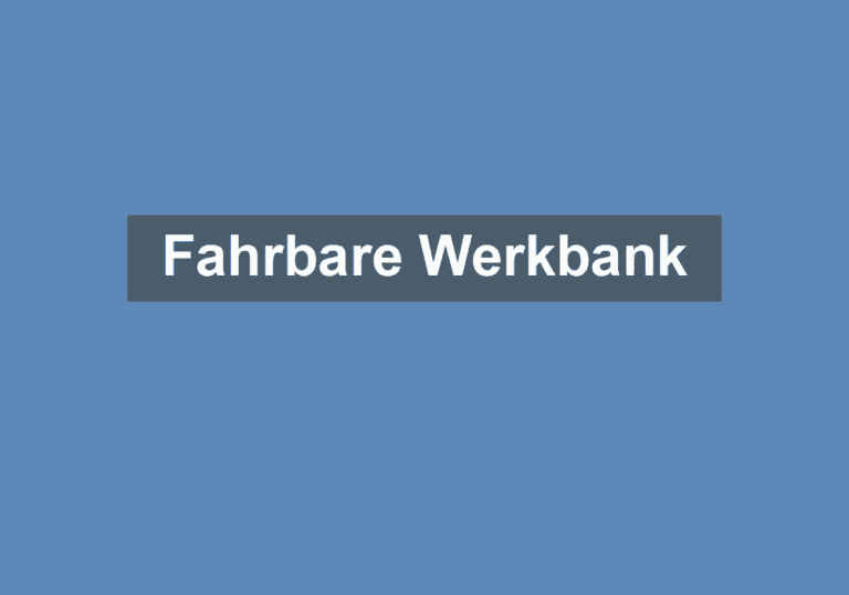 Mehr über den Artikel erfahren Fahrbare Werkbank
