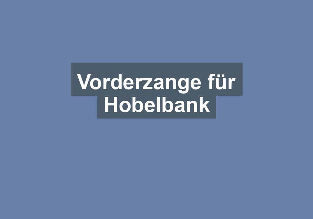 Du betrachtest gerade Vorderzange für Hobelbank