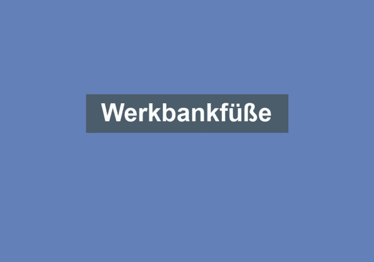 Mehr über den Artikel erfahren Werkbankfüße